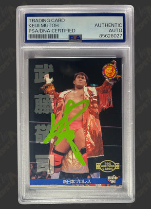 Keiji Mutoh signed NJPW Japanese Trading Card (w/ PSA Encapsulated)
