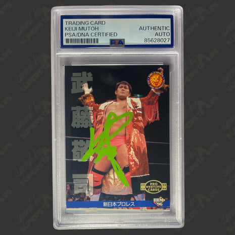 Keiji Mutoh signed NJPW Japanese Trading Card (w/ PSA Encapsulated)