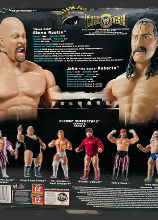 Jake Roberts signed WWE Jakks Classic Superstars Action Figure 2-pack