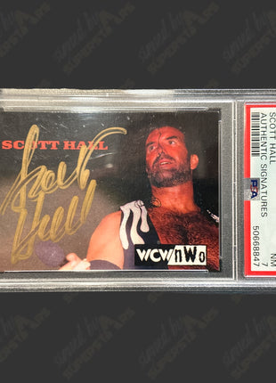 Scott Hall signed WCW nWo Trading Card (Encapsulated w/ PSA)