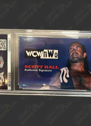 Scott Hall signed WCW nWo Trading Card (Encapsulated w/ PSA)