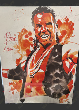 Razor Ramon signed 18x24 Schamburger Art