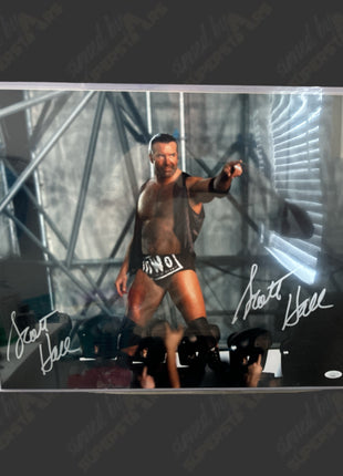 Scott Hall dual signed 16x20 Photo (w/ JSA)