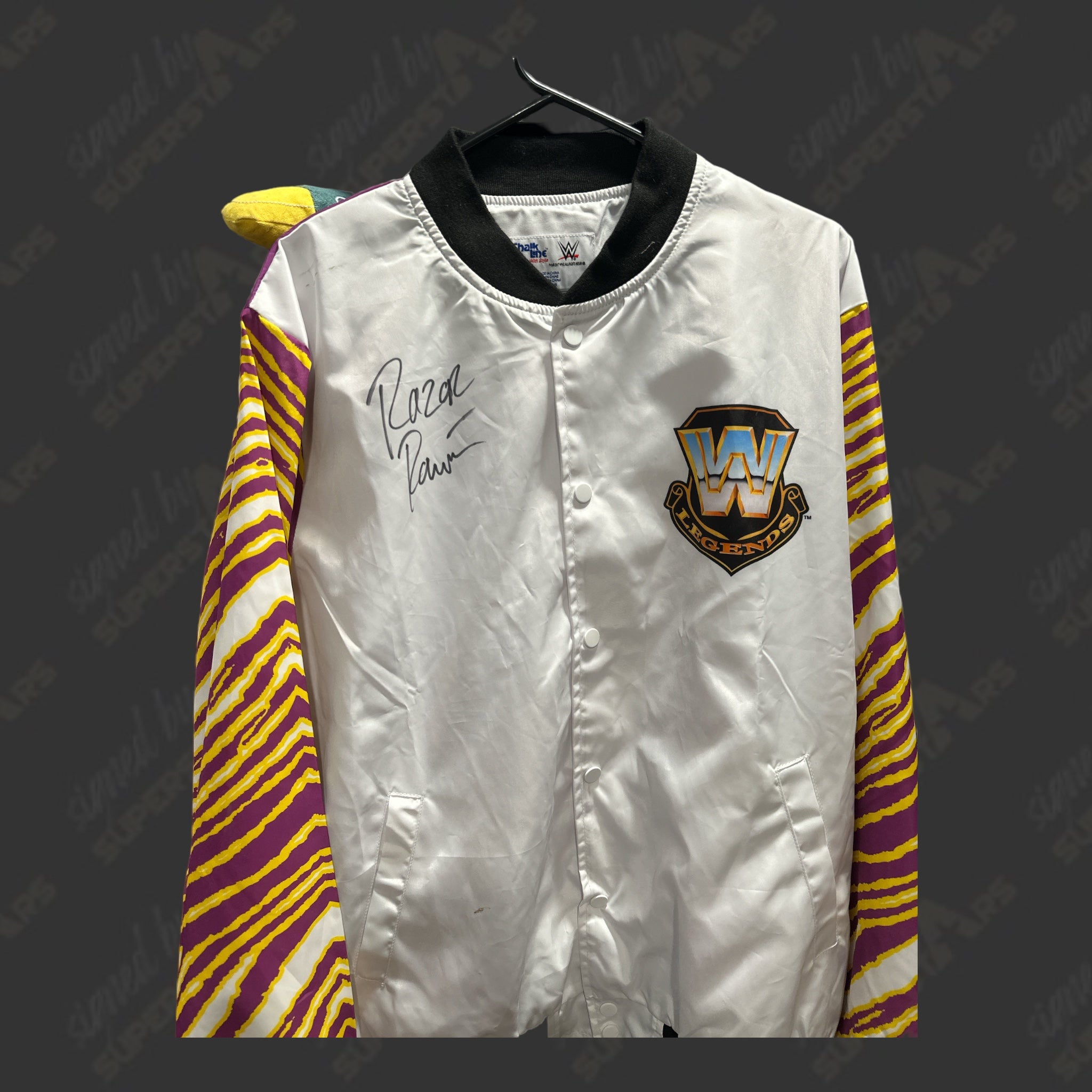 Razor Ramon Autograph Razor Ramon signed Chalk Line WWE Jacket (Size: ) – Signed By Superstars