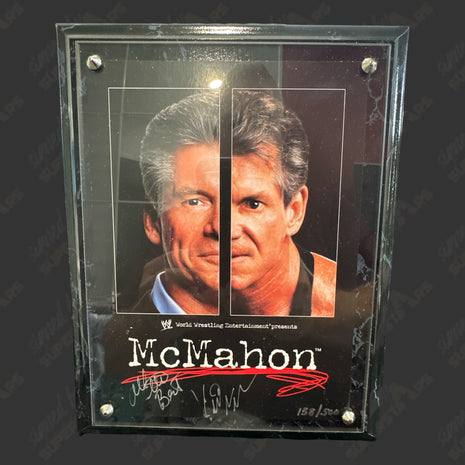 Vince McMahon signed WWE Wall Plaque (w/ JSA)
