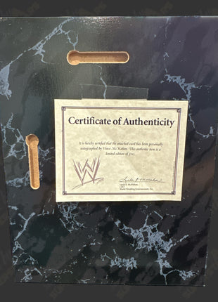 Vince McMahon signed WWE Wall Plaque (w/ JSA)