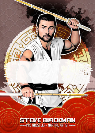 Steve Blackman signed Custom Trading Card (In-Studio Signing)