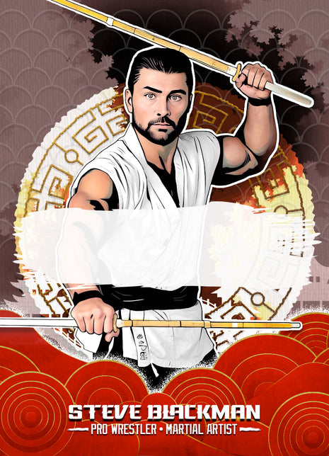 Steve Blackman signed Custom Trading Card (In-Studio Signing)