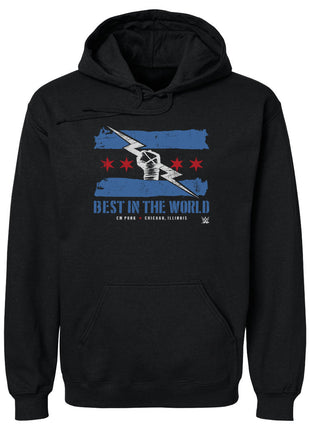 Sweat à capuche pour homme CM Punk Logo Flag WWE
