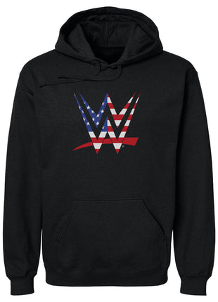 WWE Logo American Flag Men's WWE Hoodie
