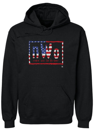 nWo WWE Logo American Flag Men's WWE Hoodie