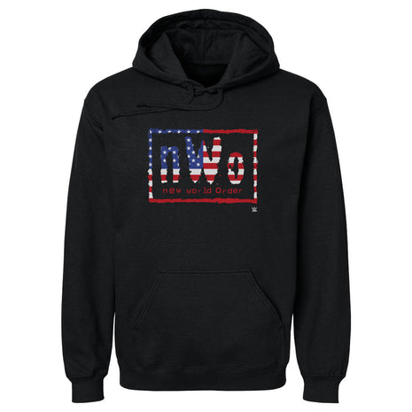 nWo WWE Logo American Flag Men's WWE Hoodie