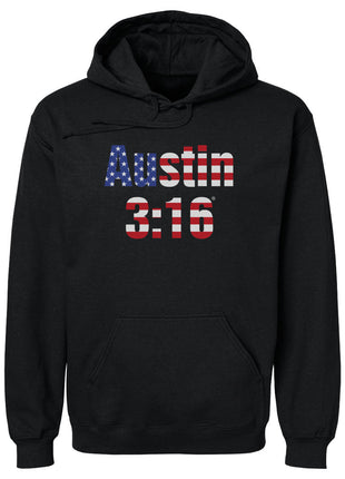 Stone Cold Steve Austin WWE 316 American Flag Men's WWE Hoodie