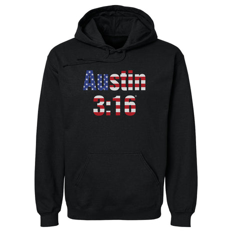 Stone Cold Steve Austin WWE 316 American Flag Men's WWE Hoodie