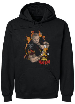 Bam Bam Bigelow Flames Pose Men's WWE Hoodie