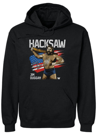 Hacksaw Jim Duggen Flag WWE Men's Hoodie