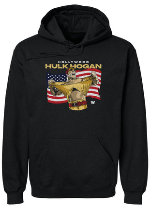 Hulk Hogan Hollywood Flag Men's WWE Hoodie