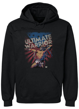 Ultimate Warrior American Flag WWE Men's Hoodie