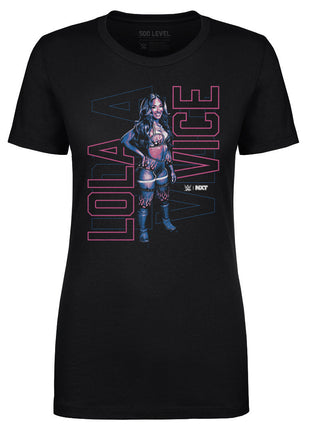 Camiseta de mujer WWE con contorno vertical de Lola Vice