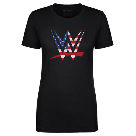 WWE Logo American Flag Women's WWE T-Shirt