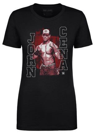 John Cena Red Monochrome WWE Women's T-Shirt