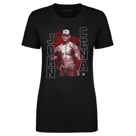 John Cena Red Monochrome WWE Women's T-Shirt