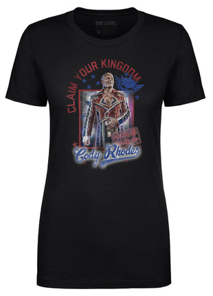 Camiseta WWE para mujer de Cody Rhodes "Reclama tu reino"