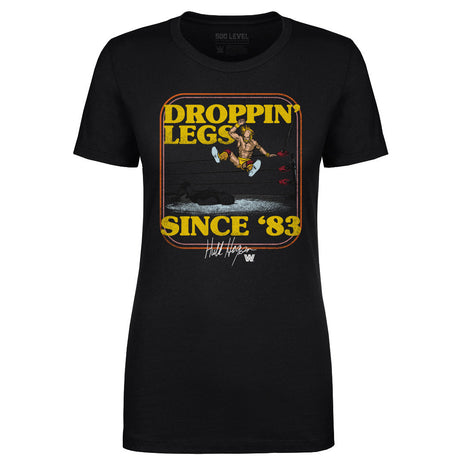 Camiseta de mujer de la WWE Hulk Hogan "Bajando las piernas desde el 83"