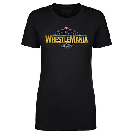 Wrestlemania 41 Las Vegas Logo WWE Women's T-Shirt