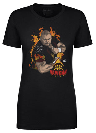 Bam Bam Bigelow Flames Pose WHT