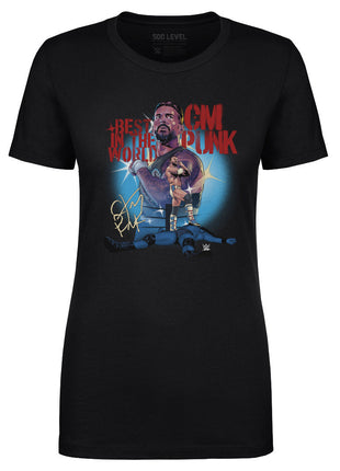 CM Punk Stencil Women's WWE T-Shirt