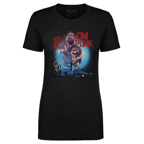 CM Punk Stencil Women's WWE T-Shirt