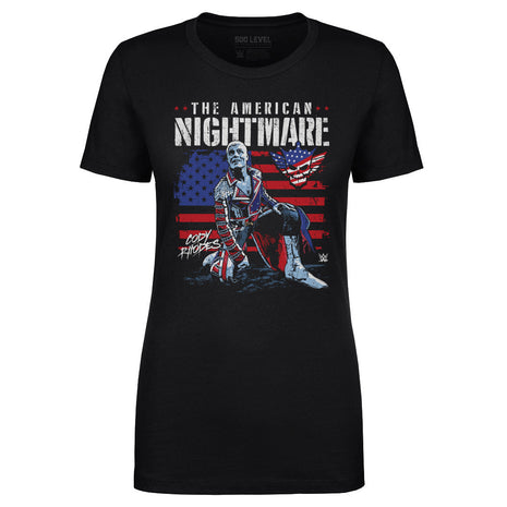 T-shirt femme WWE avec drapeau américain de Cody Rhodes