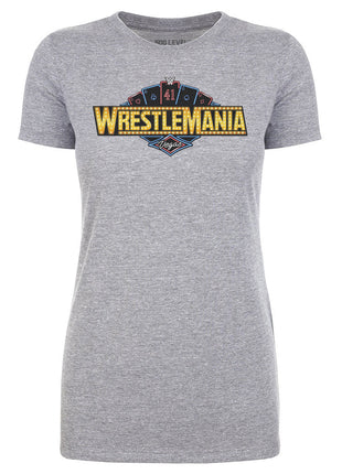 Wrestlemania 41 Las Vegas Logo WHT