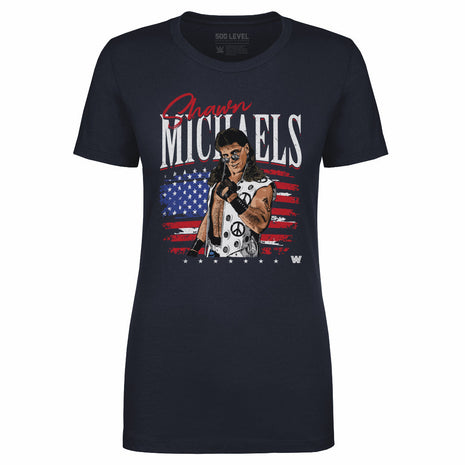 Shawn Michaels American Flag WWE Women's T-Shirt