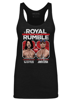 John Cena Vs A.J. Styles Royal Rumble 2017 WWE Women's Tank Top