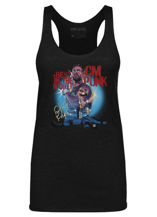 CM Punk Stencil Women's WWE Tank Top