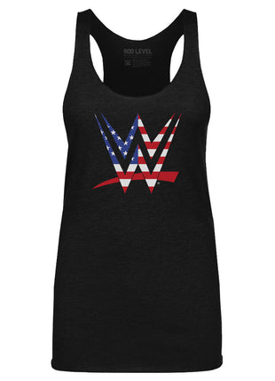 WWE Logo American Flag Women's WWE Tank Top