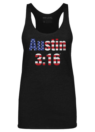 Stone Cold Steve Austin WWE 316 American Flag Women's WWE Tank Top
