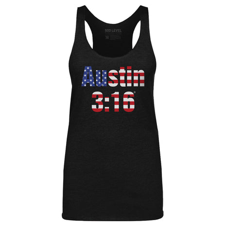 Stone Cold Steve Austin WWE 316 American Flag Women's WWE Tank Top