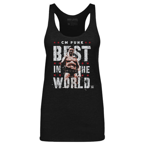 CM Punk Best In The World Vector Women's WWE Tank Top