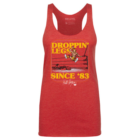 Camiseta sin mangas de la WWE para mujer Hulk Hogan "Dejando caer las piernas desde el 83"
