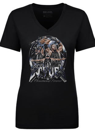A.J. Styles WWE Vintage Women's WWE V-Neck T-Shirt