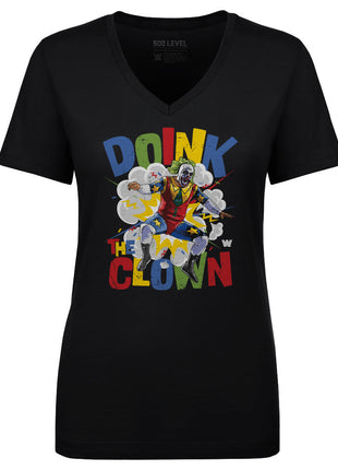 Doink The Clown Boom WWE Women's V-Neck T-Shirt