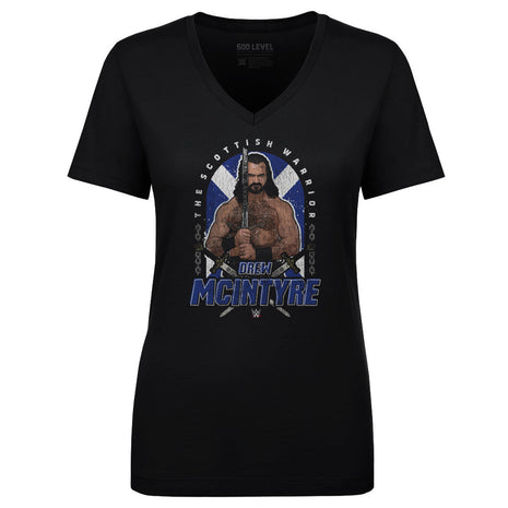 Drew McIntyre Gritty Women's WWE V-Neck T-Shirt