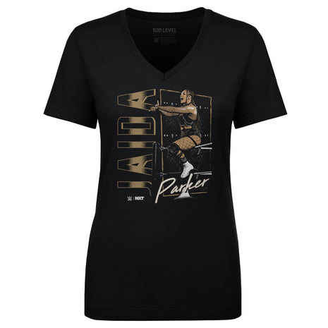 Jaida Parker Vertical Name Women's WWE V-Neck T-Shirt