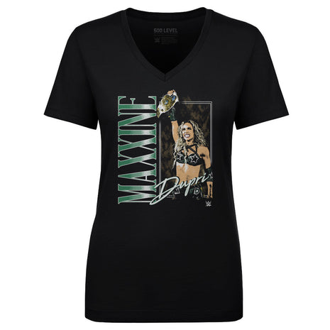 Maxxine Dupri Intercontinental Champ Women's WWE V-Neck T-Shirt