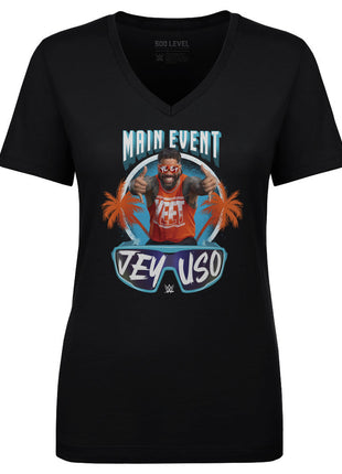 Jey Uso Main Event Palms Women's WWE V-Neck T-Shirt
