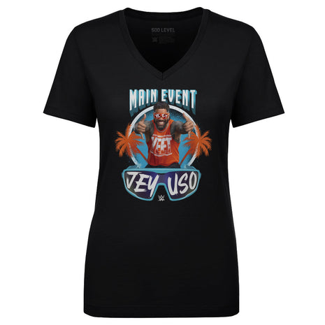 Jey Uso Main Event Palms Women's WWE V-Neck T-Shirt
