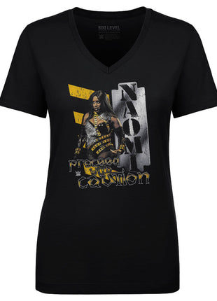 Naomi Proceed With Caution Women's WWE V-Neck T-Shirt